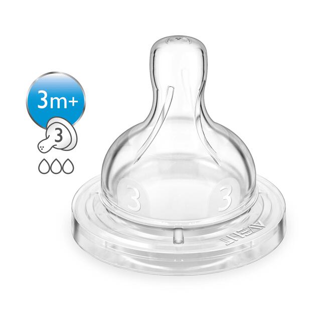 Philips Avent Classic+ Anti-Colic Flesspeen 3 M+ SCF633/27 2 Stuks
