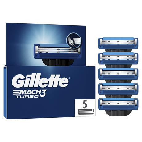 Gillette Mach3 Turbo Navulmesjes 5 Stuks