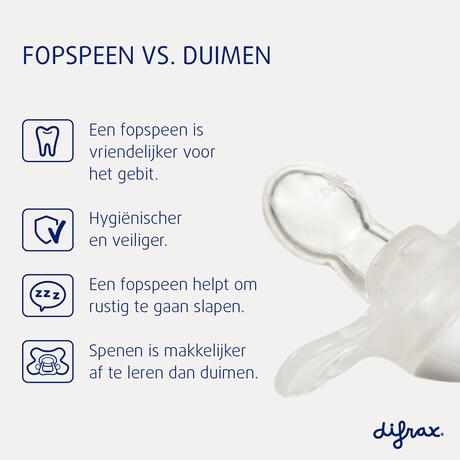Difrax Fopspeen Natural 12M+ Se Rose Quartz