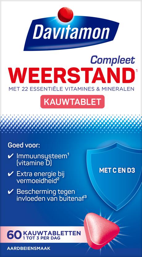 Davitamon Kauw Aardbei 60 NL
