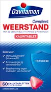 Davitamon Compleet Weerstand Vitamine C &amp; D3 Aardbei Kauwtabletten 60 stuks