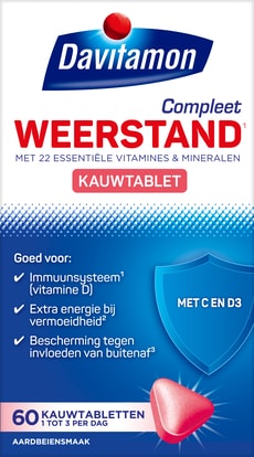 Davitamon Kauw Aardbei 60 NL