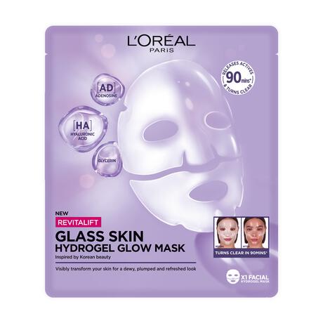 L'Oréal Paris Revitalift Filler Glass Skin Hydrogel Glow Mask 1 Stuk