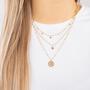 BiSjU Jewellery Ketting Platte Schakel Gold Plated Stainless Steel