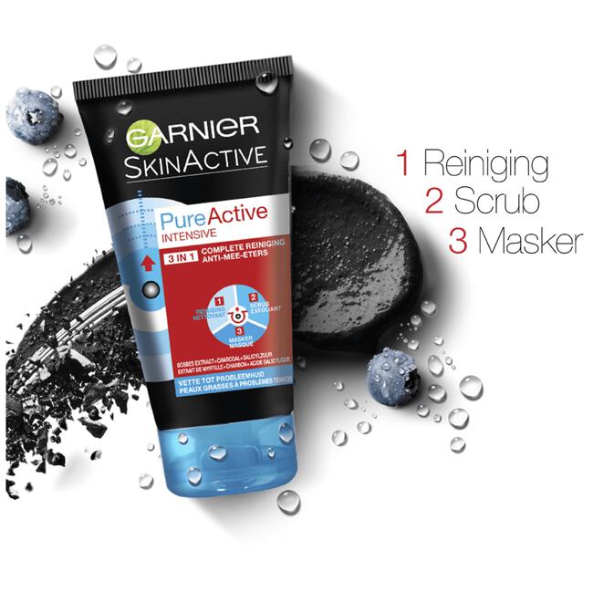Garnier PureActive 3-in-1 Gezichtsreiniger Charcoal 150 ML
