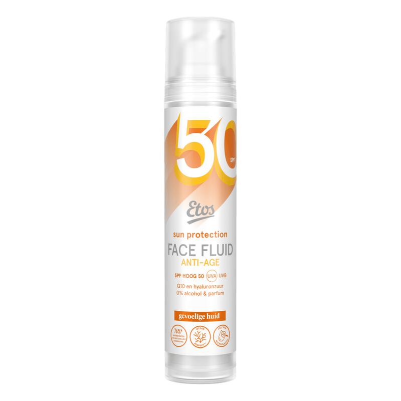 Etos Zonnebrandcreme Anti-Age Fluid Sensitive SPF50 26 gram