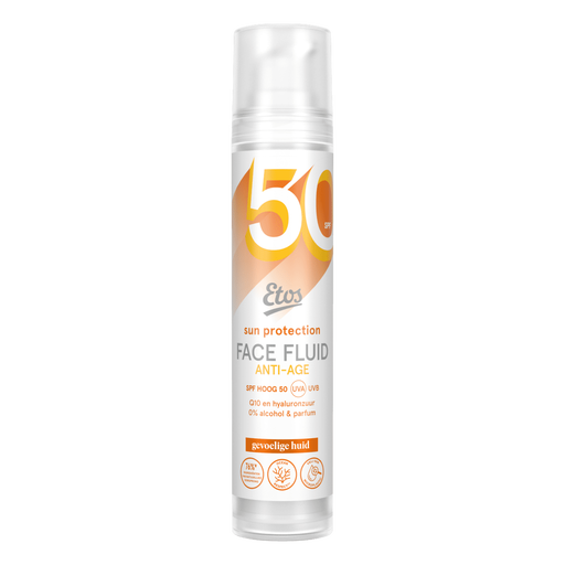 Etos Zonnebrandcreme Anti-Age Fluid Sensitive SPF50 26 gram