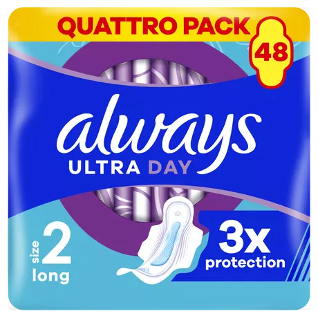 Always Maandverband Ultra Day Long Wings Quatro Pack 48 stuks