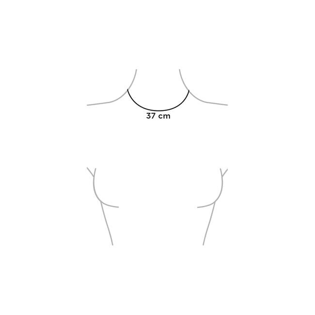 BiSjU Jewellery Ketting met Rond Slot aan Voorkant Silver Plated - Stainless Steel