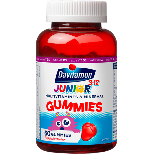 Davitamon Junior 3-12 Gummies Aardbei 60 stuks