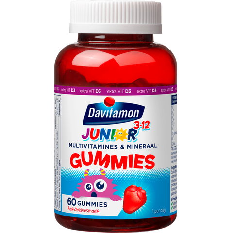 Davitamon Junior 3-12 Gummies Aardbei 60 - 60 stuks