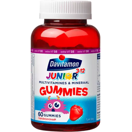 Davitamon Junior 3-12 Gummies Aardbei 60 stuks