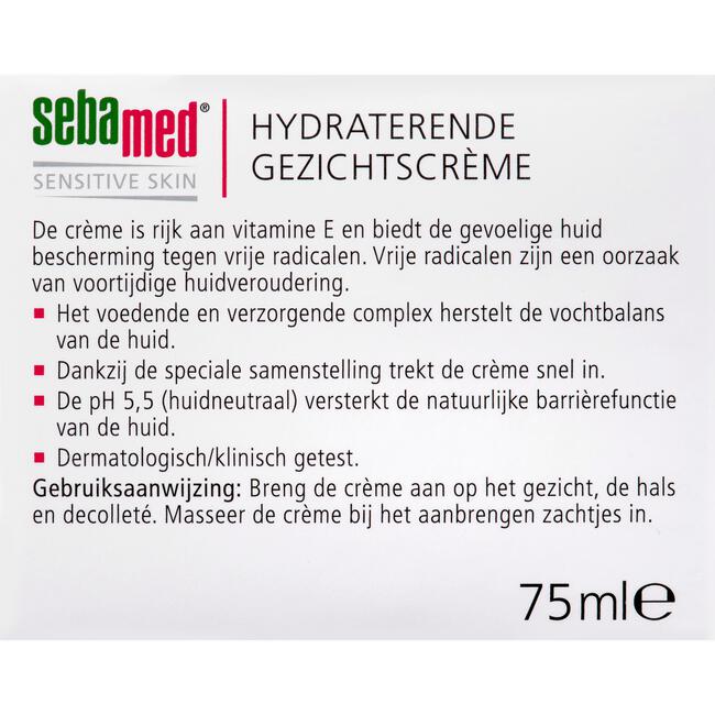 Sebamed Hydraterende Gezichtscrème 75 ML