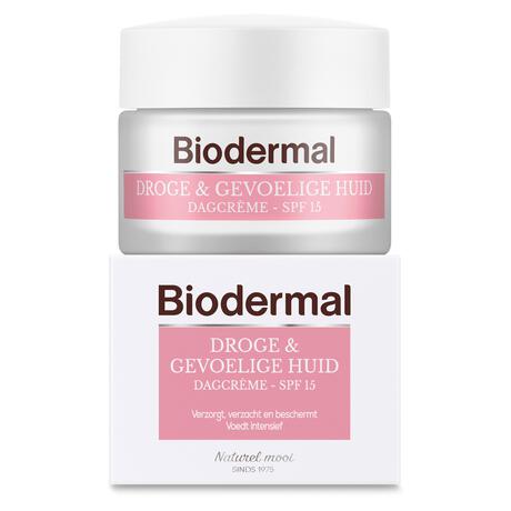 Biodermal Droge & Gevoelige Huid  Dagcrème SPF 15 50 ML