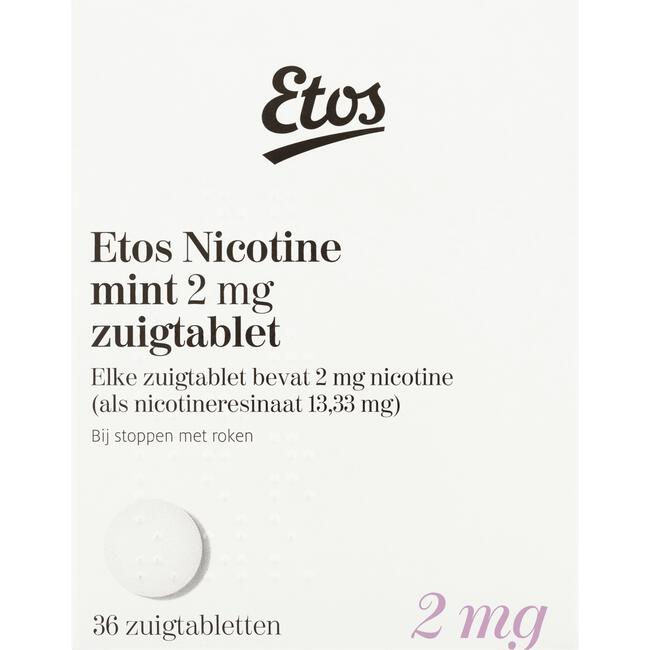 Etos Nicotine Zuigtabletten Mint 2 mg 36 stuks