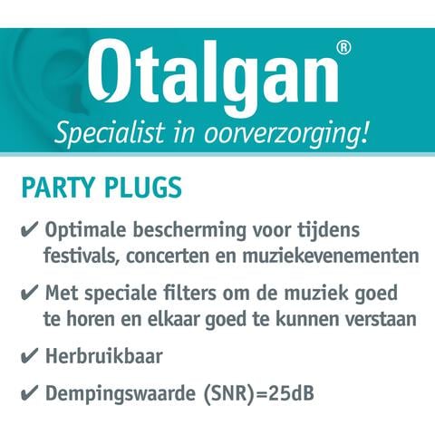 Otalgan Party Plugs 1 paar