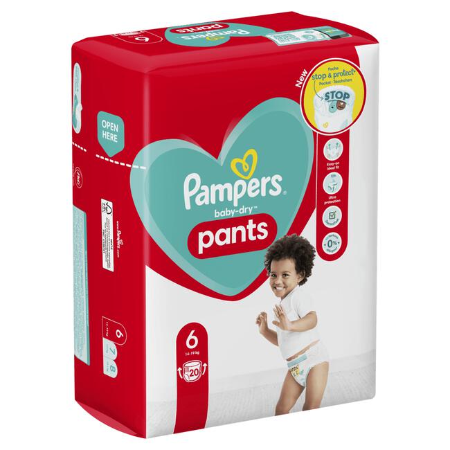 Pampers Baby-Dry Luierbroekjes Maat 6 20 Luiers 14KG-19KG