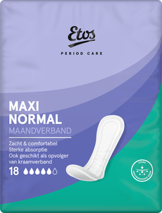 Etos Maxi Normal Maandverband 18 stuks
