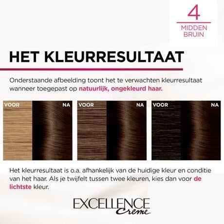 L'Oréal Paris Excellence Crème Verzorgende Crèmekleuring 4 Middenbruin