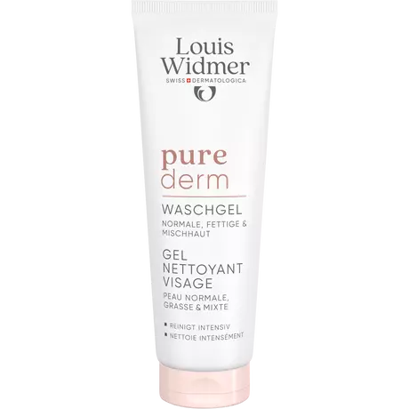 Louis Widmer Purederm Wash Gel Gezicht Zonder Parfum 125 ML