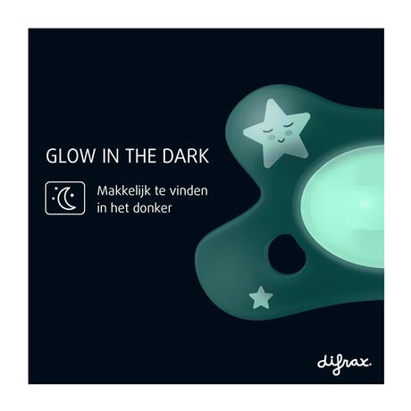 Difrax Natural Fopspeen 0-6 M Glow In The Dark