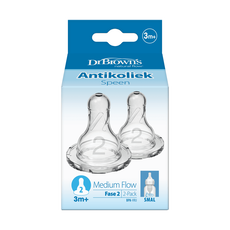 Dr. Brown’s Flesspeen 3+ Maanden Fase 2 Smalle Halsfles 2 stuks