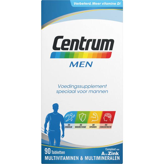 grond Broederschap kop Centrum Men Multivitaminen Tabletten 90 stuks 90 EA | Etos