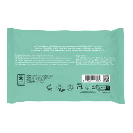 Naïf Plasticvrije Lotion Billendoekjes 3x54 stuks