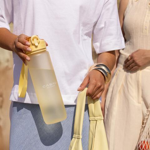 Cabau Lifestyle Bloom Water Bottle Butter Yellow 1 Liter