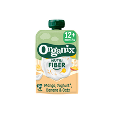 Organix Nutri Fiber Knijpfruit Mango, Yoghurt, Banaan & Haver 100g