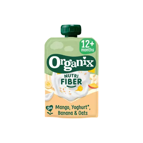 Organix Bio Nutri Fiber Mango Yoghurt Banaan Haver 12+ Maanden 100 gram