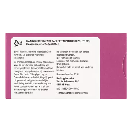 Etos Pantoprazol 20 MG 14 stuks