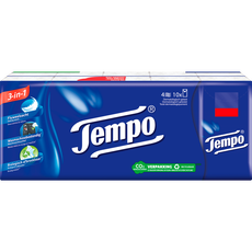 Tempo Regular 4-Laags Zakdoekjes 10 pakjes