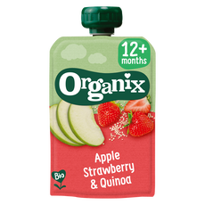Organix Bio Knijpfruit Appel, Aardbei, Quinoa