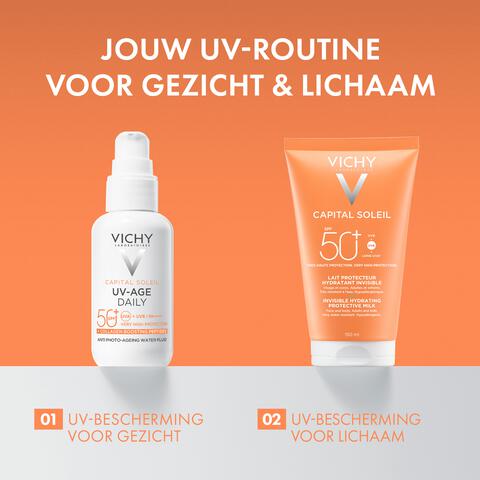 Vichy Capital Soleil Onzichtbare Hydraterende Beschermende Melk SPF50+ 150 ML