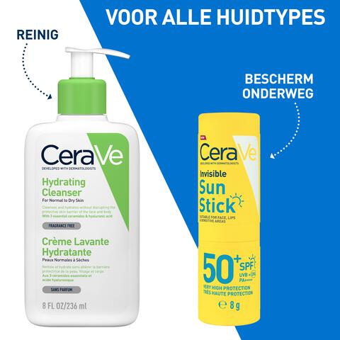CeraVe Onzichtbare Zonnestick SPF50+ 8 gram