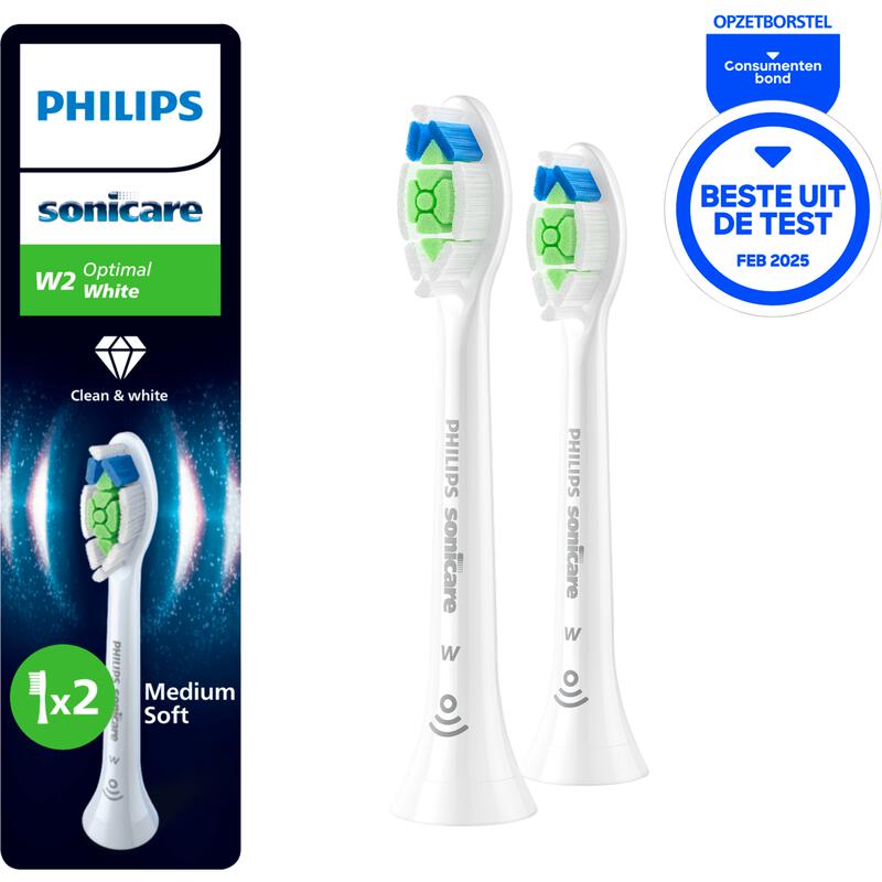 Philips Sonicare Optimal White Opzetborstels Wit HX6062/87 2 stuks