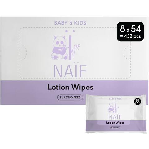 Naïf Plasticvrije Lotion Billendoekjes 8x54 stuks