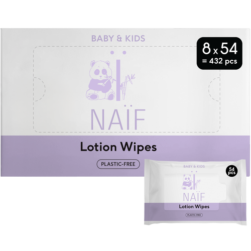 Naïf Plasticvrije Lotion Billendoekjes, Plasticvrije Water Billendoekjes (5 producten)