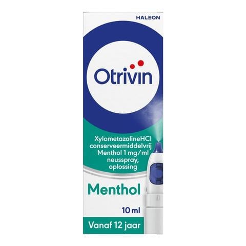 Otrivin Menthol Xylometazoline HCI 1 mg/ml Neusspray bij een Verstopte Neus 10 ML
