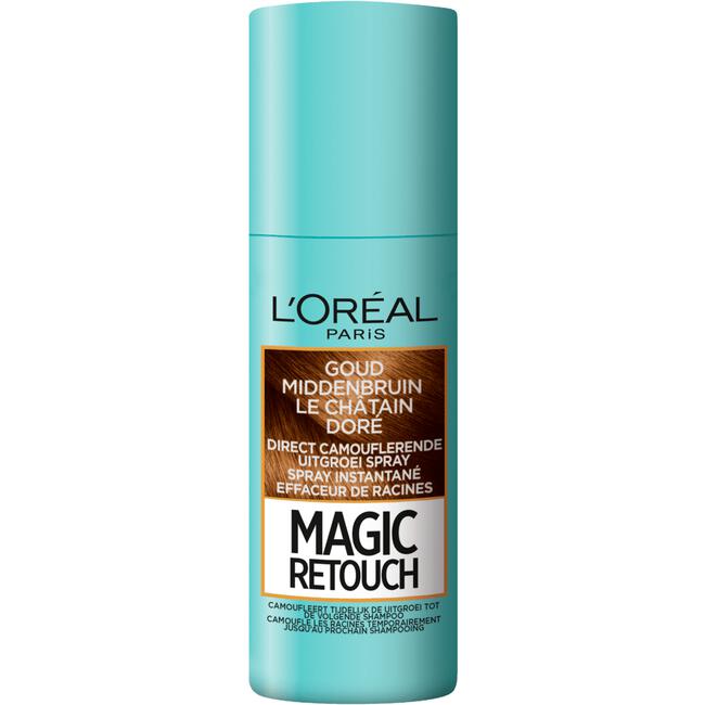 L'Oréal Paris Magic Retouch Camouflerende Uitgroeispray Goud Middenbruin 75 ML