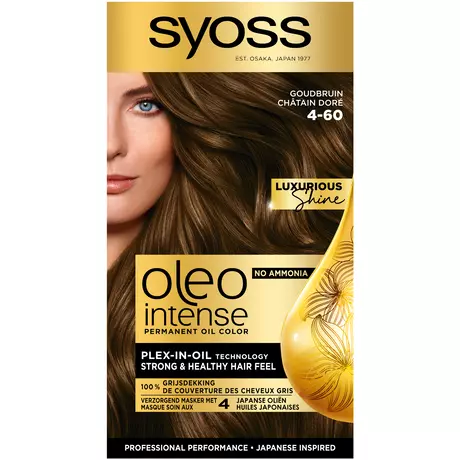 Syoss Oleo Intense Permanente Haarkleuring 4-60 Goudbruin/Châtain Doré