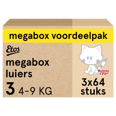 Etos Woezel & Pip Luiers Midi Megabox Voordeelpak Maat 3 4-9 kg 192 stuks