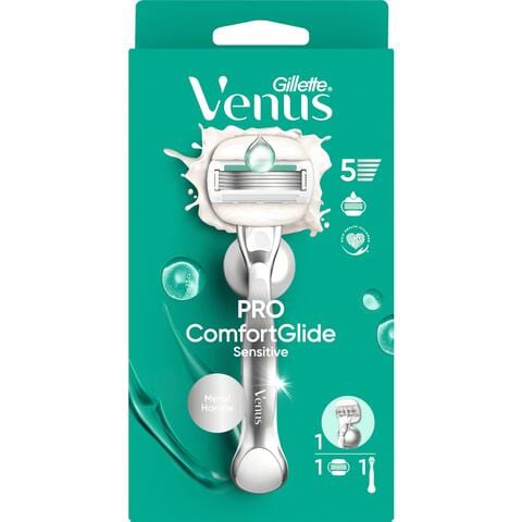 Gillette Venus Pro ComfortGlide Sensitive Scheersysteem 5 Blades + 1 Navulmesjes