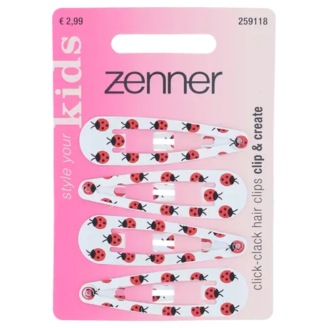 Zenner Klik-klak haarspeld kids 4x