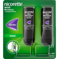 Nicorette Menthol Mint Suikervrij Mondspray Duo 1 MG Nicotine 2x13,2 ML 2 Stuks