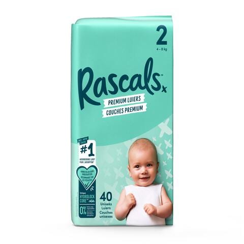 Rascals Luiers Premium Nappy Size 2 40 stuks