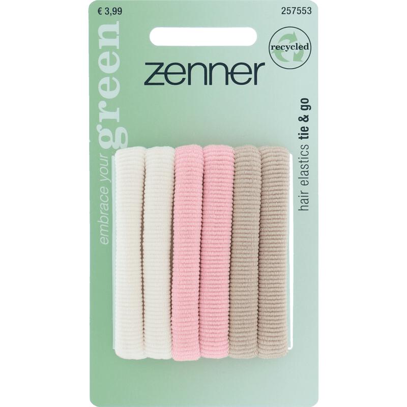 Zenner Haarelastiek Recycled Kleur 6x