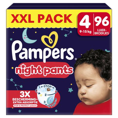 Pampers Baby Dry Night Pants XXL Pack Luierbroekjes Maat 4 9-15 KG 96 Stuks