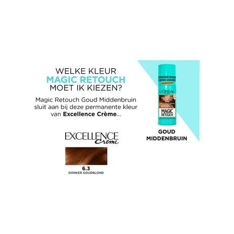 L'Oréal Paris Magic Retouch Camouflerende Uitgroeispray Goud Middenbruin 75 ML